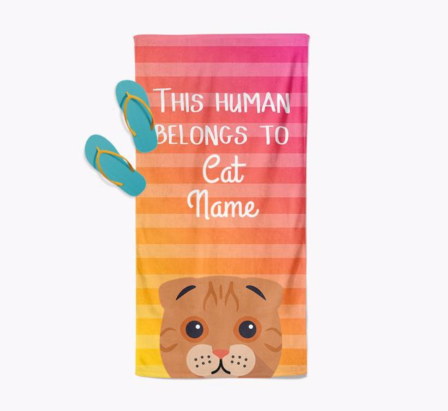 'This Human Belongs to...' - Personalized {breedFullName} Towel | Yappy.com